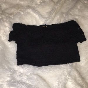 Hollister black lace tube top